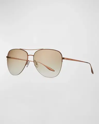 BARTON PERREIRA Chevalier Semi-Rimless Metal Aviator Sunglasses | Thumbnail 3 BARTON PERREIRA Chevalier Semi-Rimless Metal Aviator Sunglasses | Thumbnail 3