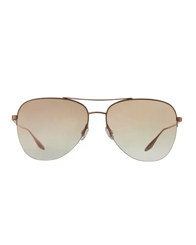 Barton Perreira Chevalier Semi-Rimless Metal Aviator Sunglasses