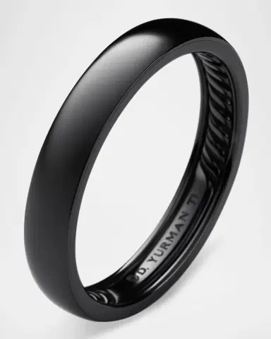 David Yurman Men's DY Classic Band Ring in Titanium, 4mm | Thumbnail 3 David Yurman Men's DY Classic Band Ring in Titanium, 4mm | Thumbnail 3