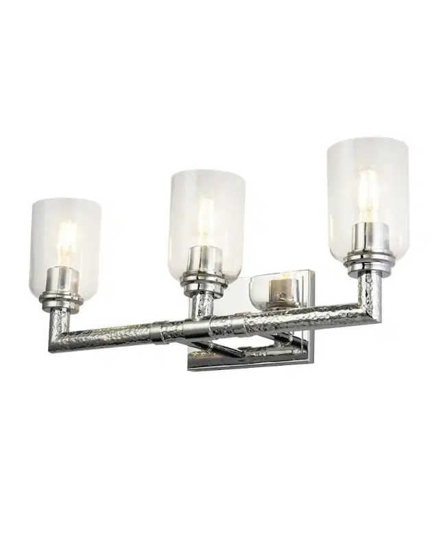 Lucas McKearn Rampart 3-Light Hammered Bath Vanity Light
