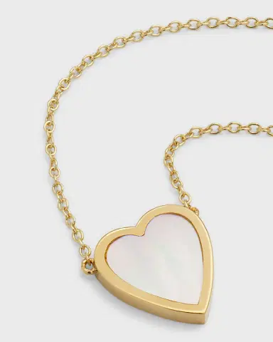 Jennifer Meyer 18k Mini Inlay Heart Necklace | Thumbnail 2 Jennifer Meyer 18k Mini Inlay Heart Necklace | Thumbnail 2