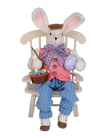 Karen Didion Originals Artist Bunny with Chair | Thumbnail 1