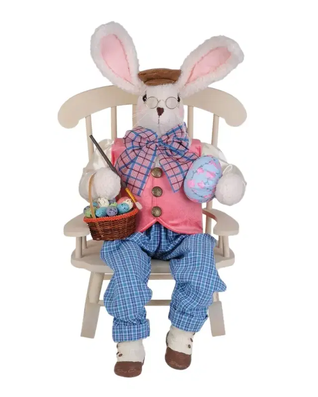 Karen Didion Originals Artist Bunny with Chair