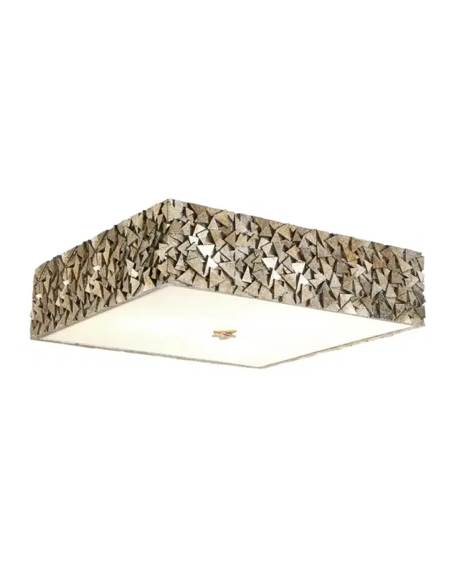 Lucas + McKearn Mosaic 3-Light Square Ceiling Light