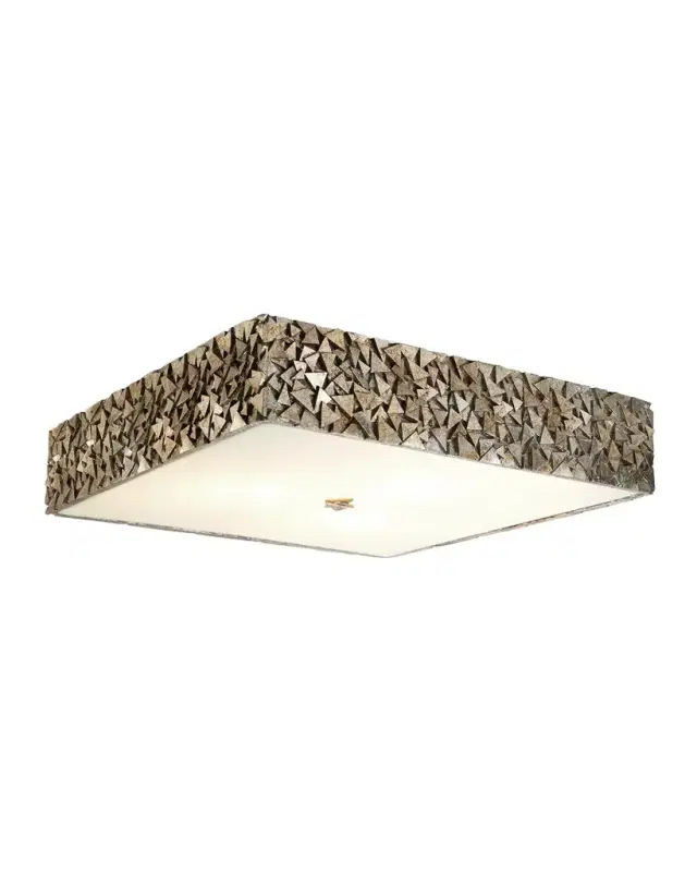 Lucas + McKearn Mosaic 3-Light Square Flush Mount