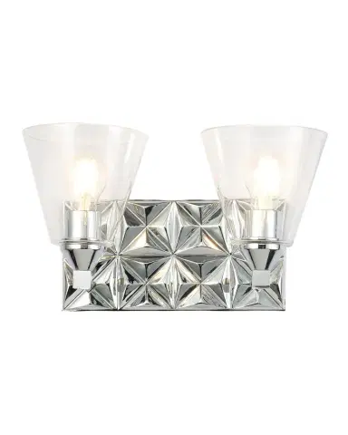 Lucas McKearn Alpha 2-Light Bath Vanity Light with Glass | Thumbnail 1