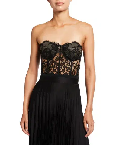 Alexander McQueen Strapless Lace Bustier Top | Thumbnail 1 Alexander McQueen Strapless Lace Bustier Top | Thumbnail 1
