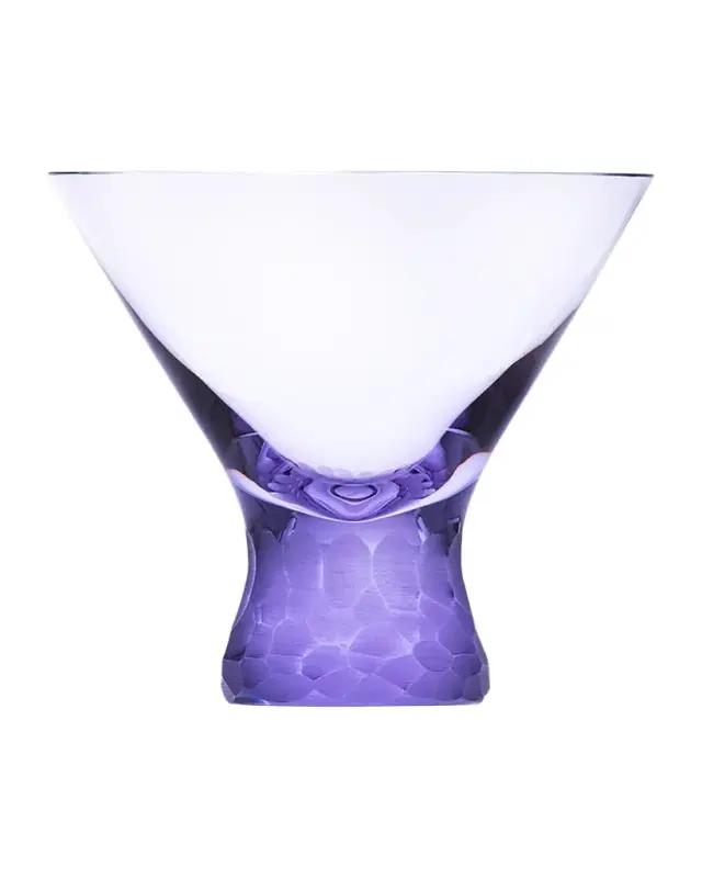 Moser Pebbles Stemless Martini Glass - Alexandrite