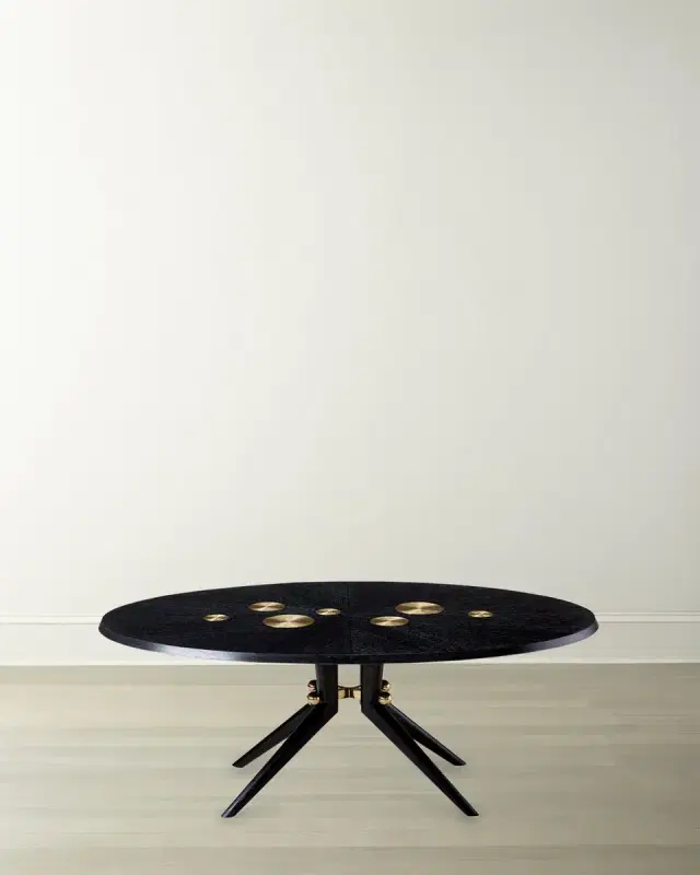 Trocadero Dining Table, Ebonized Oak
