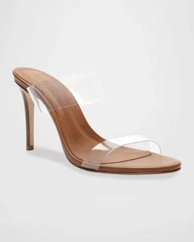 Schutz Ariella Strappy See-Through Vinyl Slide High-Heel Sandals | Thumbnail 2