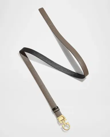Ferragamo Gancini-Buckle Reversible Leather Belt | Thumbnail 2