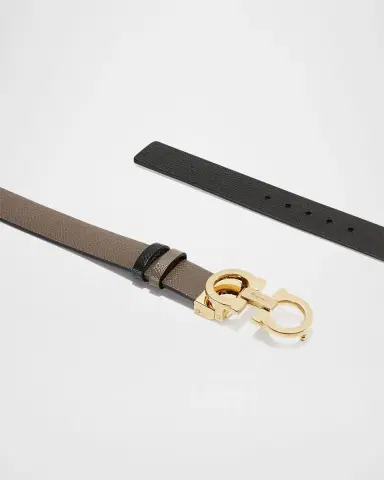 Ferragamo Gancini-Buckle Reversible Leather Belt | Thumbnail 3