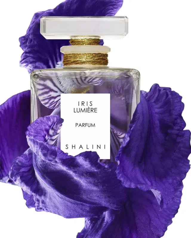 Shalini Parfum Iris Lumiere Parfum in Cubique Glass Bottle w/ Glass Atomizer, 1.7 oz.