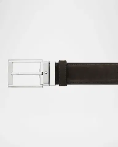 Montblanc Men's Reversible Leather Buckle Belt | Thumbnail 2 Montblanc Men's Reversible Leather Buckle Belt | Thumbnail 2
