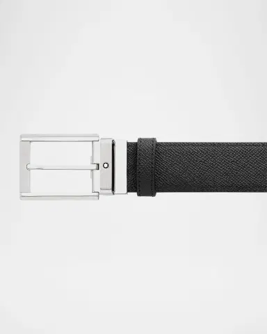 Montblanc Men's Reversible Leather Buckle Belt | Thumbnail 3 Montblanc Men's Reversible Leather Buckle Belt | Thumbnail 3