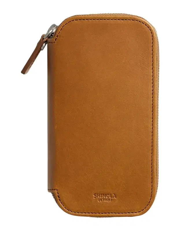 Shinola Men 's Vachetta Leather Travel Watch Case