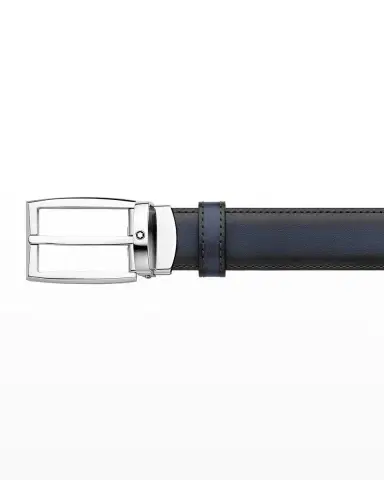 Montblanc Men's Reversible Leather Buckle Belt | Thumbnail 3