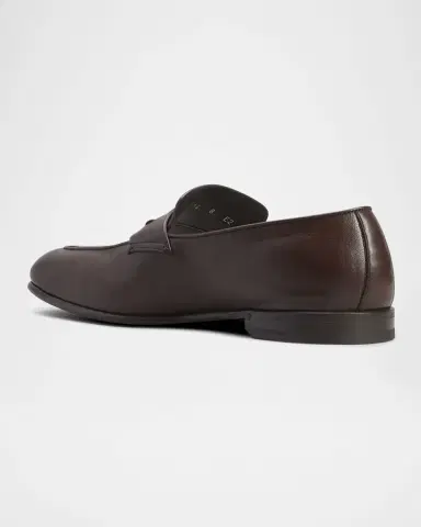 Zegna Men's Lasola Leather Penny Loafers | Thumbnail 3 Zegna Men's Lasola Leather Penny Loafers | Thumbnail 3