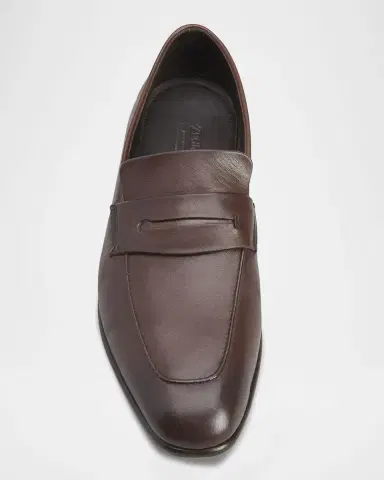 Zegna Men's Lasola Leather Penny Loafers | Thumbnail 6 Zegna Men's Lasola Leather Penny Loafers | Thumbnail 6