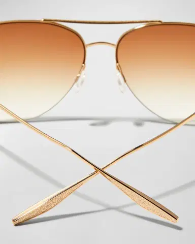 BARTON PERREIRA Chevalier Semi-Rimless Metal Aviator Sunglasses | Thumbnail 5