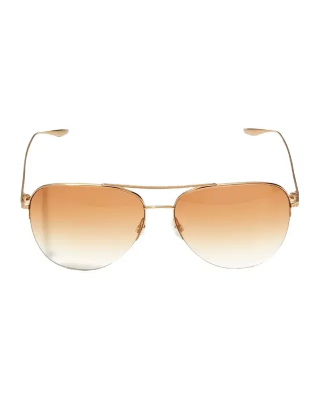 Barton Perreira Chevalier Semi-Rimless Metal Aviator Sunglasses