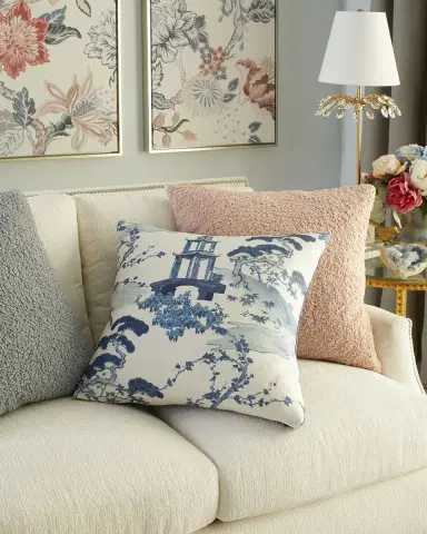 D.V. KAP Home Sakura Decorative Feather/Down Pillow - 24" | Thumbnail 2