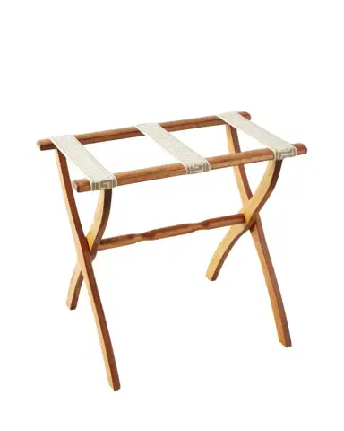 Gate House Furniture Greek Key Straps Luggage Rack | Thumbnail 1
