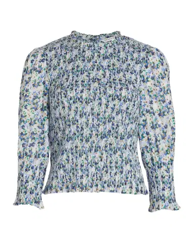 Veronica Beard Kali Floral Smocked Three-Quarter Sleeve Top | Thumbnail 1 Veronica Beard Kali Floral Smocked Three-Quarter Sleeve Top | Thumbnail 1