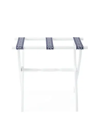 Gate House Furniture Greek Key Straps Luggage Rack | Thumbnail 2 Gate House Furniture Greek Key Straps Luggage Rack | Thumbnail 2