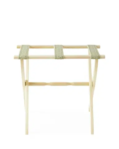 Gate House Furniture Greek Key Straps Luggage Rack | Thumbnail 2
