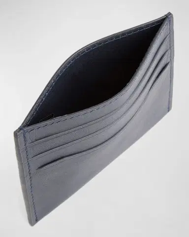 Royce New York Personalized Leather RFID Blocking Minimalist Card Case | Thumbnail 3