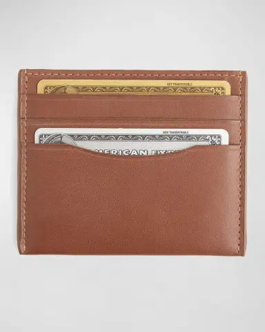 Royce New York Personalized Leather RFID Blocking Minimalist Card Case | Thumbnail 2