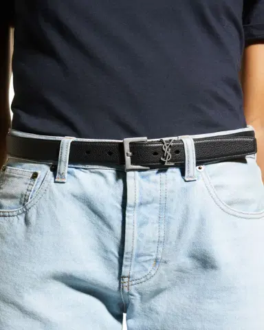 Saint Laurent YSL Grained Leather Belt | Thumbnail 5