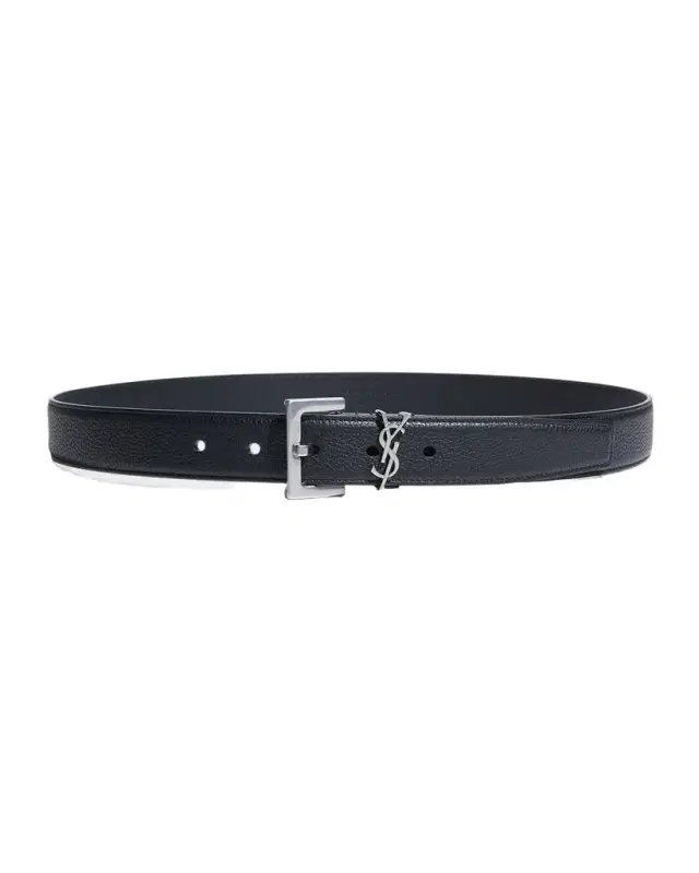 Saint Laurent YSL Grained Leather Belt