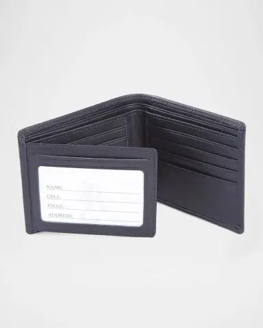 Royce New York Personalized Leather RFID-Blocking Trifold Wallet | Thumbnail 2