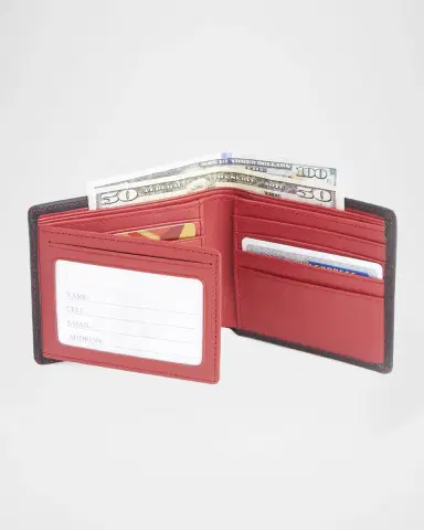 Royce New York Personalized Leather RFID-Blocking Trifold Wallet | Thumbnail 2
