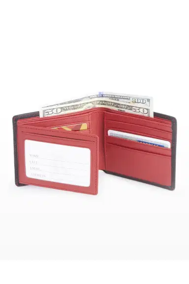 Royce New York Personalized Leather RFID-Blocking Trifold Wallet | Thumbnail 4