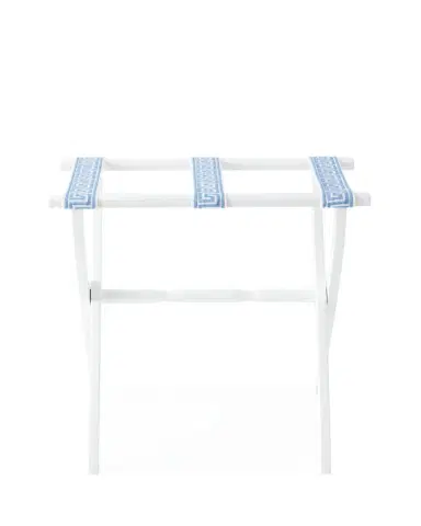 Gate House Furniture Greek Key Straps Luggage Rack | Thumbnail 2