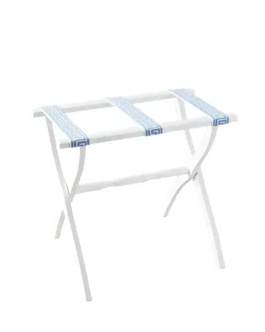 Gate House Furniture Greek Key Straps Luggage Rack | Thumbnail 1