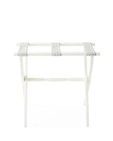 Gate House Furniture Greek Key Straps Luggage Rack | Thumbnail 2
