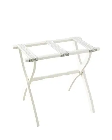 Gate House Furniture Greek Key Straps Luggage Rack | Thumbnail 1