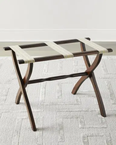 Gate House Furniture Dual Stripe Luggage Rack | Thumbnail 3