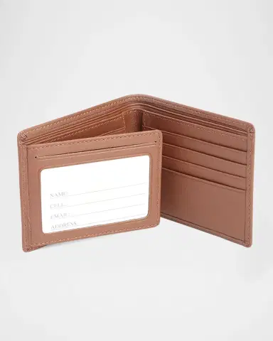 Royce New York Personalized Leather RFID-Blocking Trifold Wallet | Thumbnail 2