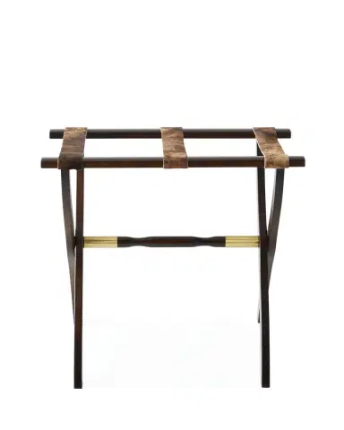 Gate House Furniture Wood Contour Leg Luggage Rack with Metal Accents | Thumbnail 2 Gate House Furniture Wood Contour Leg Luggage Rack with Metal Accents | Thumbnail 2
