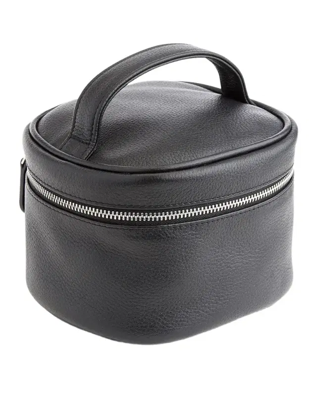 ROYCE New York Personalized Leather Compact Cosmetic Bag