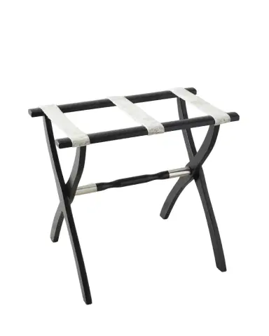 Gate House Furniture Wood Contour Leg Luggage Rack with Metal Accents | Thumbnail 1 Gate House Furniture Wood Contour Leg Luggage Rack with Metal Accents | Thumbnail 1