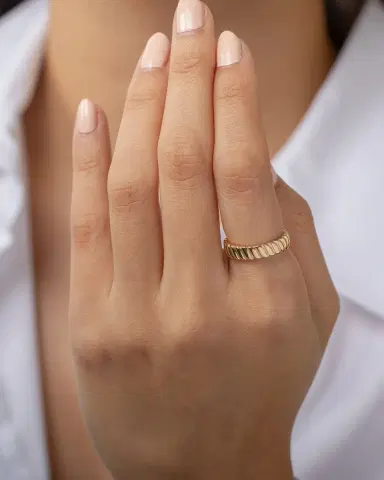 Zoe Lev Jewelry Yellow Gold Coil Ring | Thumbnail 2