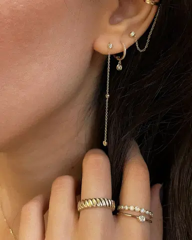 Zoe Lev Jewelry Yellow Gold Coil Ring | Thumbnail 5