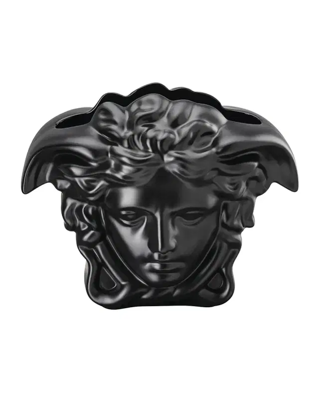 Versace Medusa Grande Vase in Black - 6"