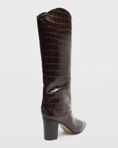 Schutz Analeah Croc-Embossed Knee-High Boots | Thumbnail 3